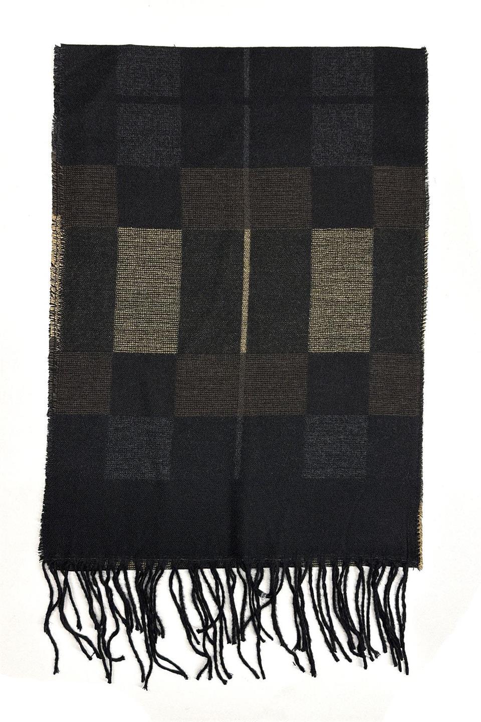 Kahverengi Motif Desen Erkek Kaşkol K501