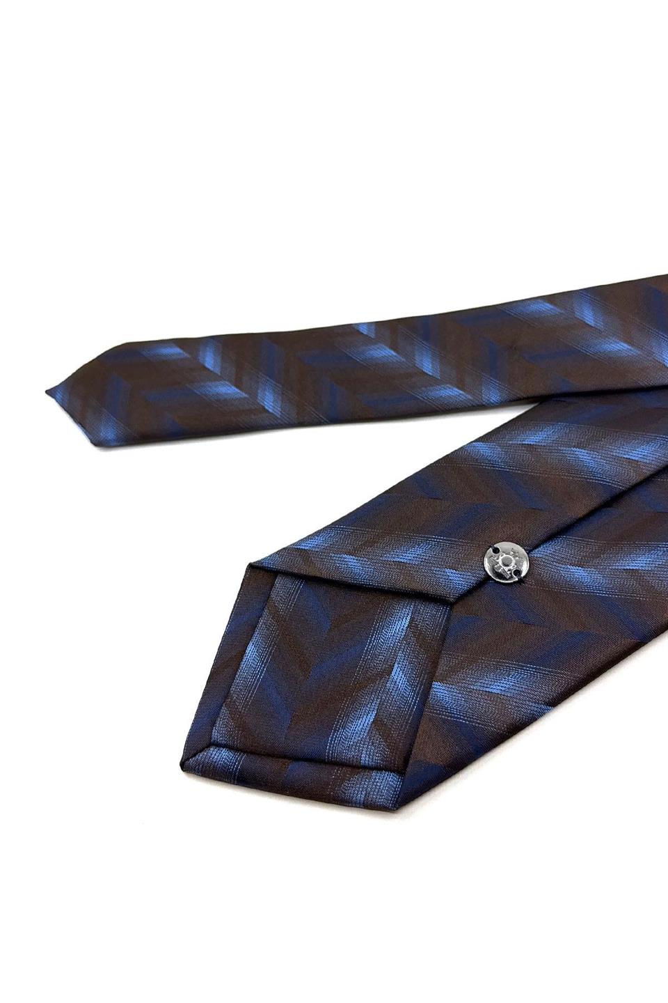 Kahverengi Motif Desen Mendilli Klasik Kravat KK11323
