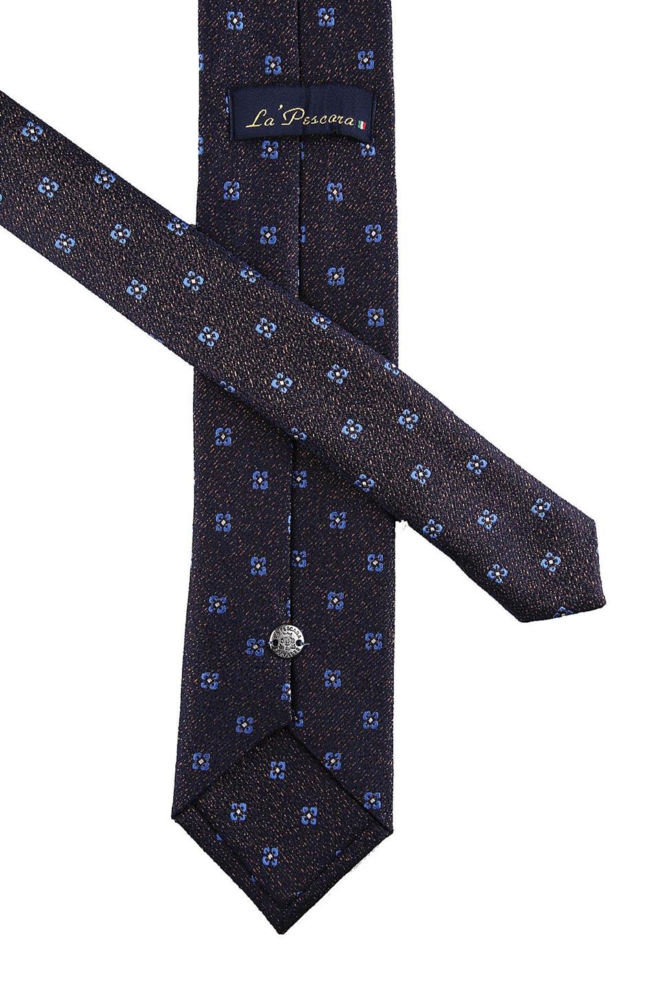 Kahverengi Motif Desen Mendilli Klasik Kravat KK10280