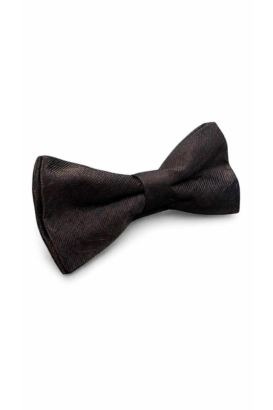 Kahverengi Motif İpek Papyon SB249