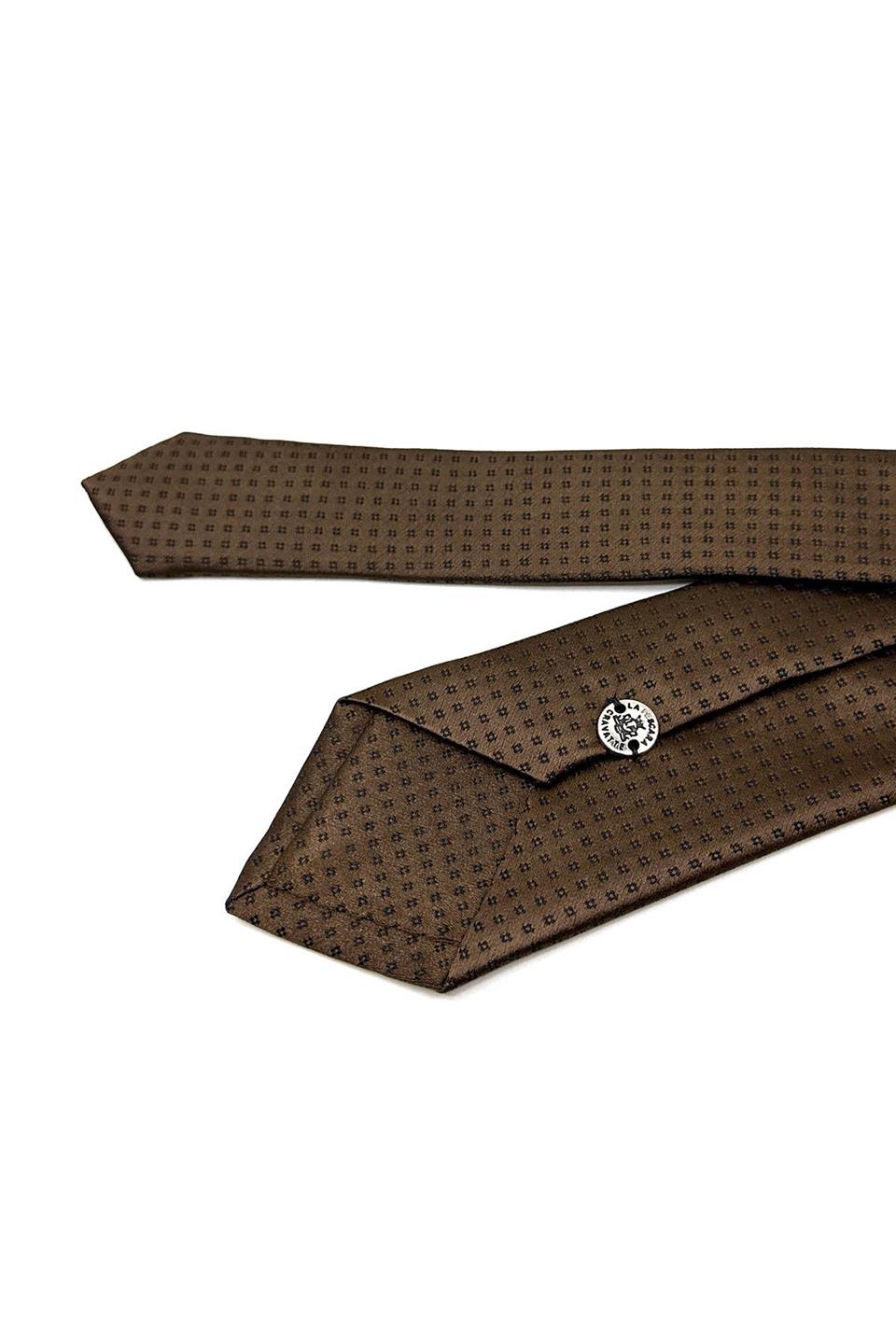 Kahverengi Nokta Desen İnce Kravat SK7873