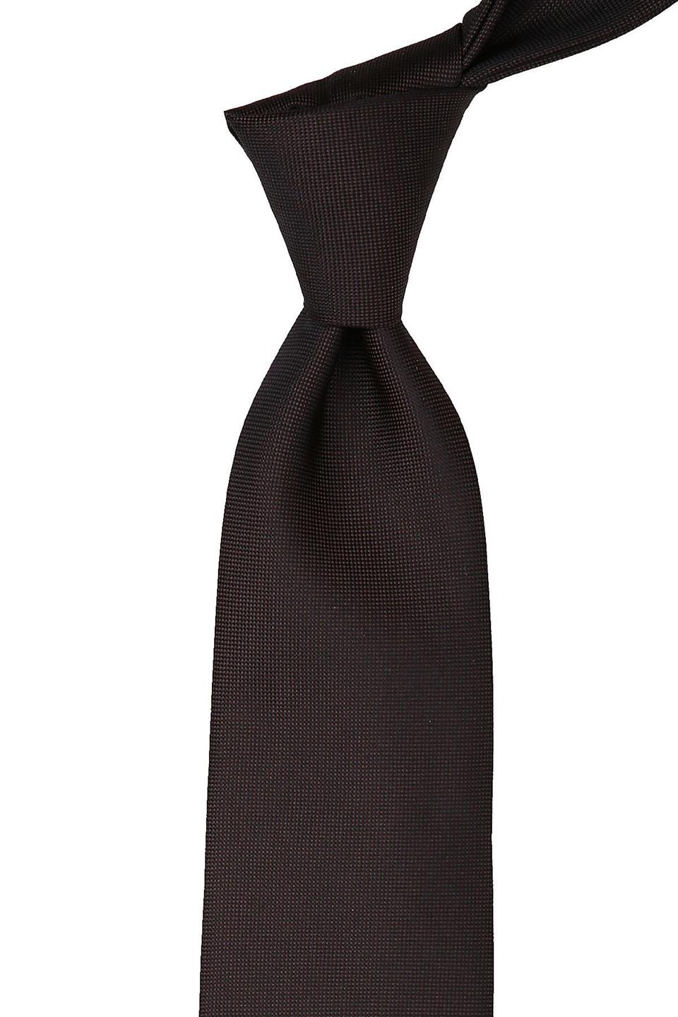 Kahverengi Nokta Desen Mendilli Klasik Kravat KK10249