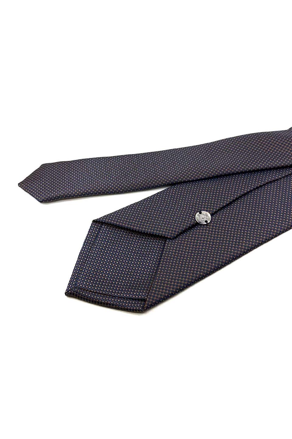 Kahverengi Nokta Desen Mendilli Klasik Kravat KK12397