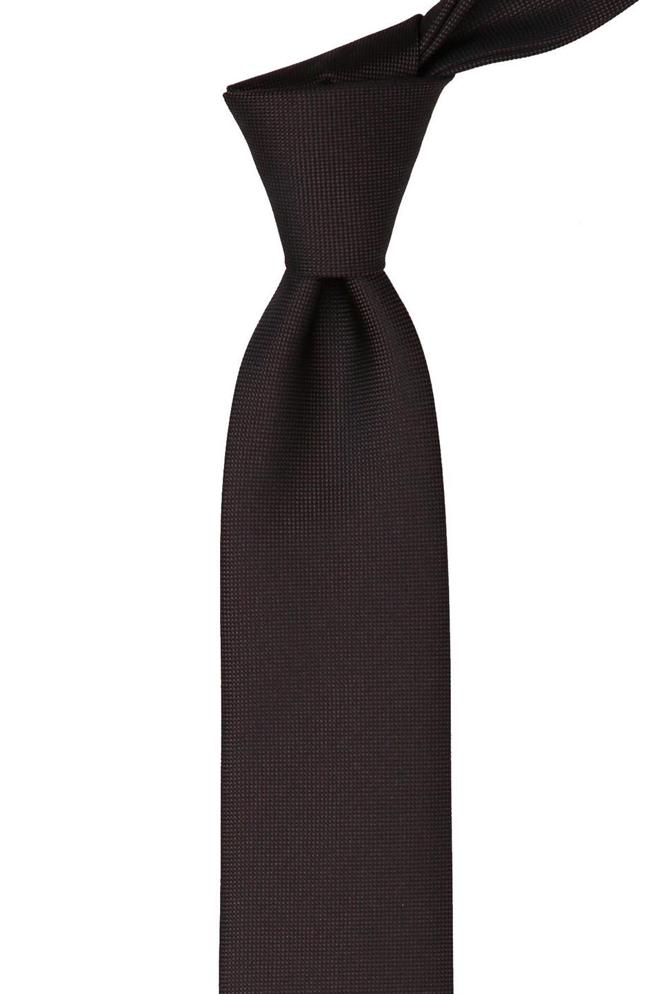 Kahverengi Nokta Desen Slim Kravat SK7594
