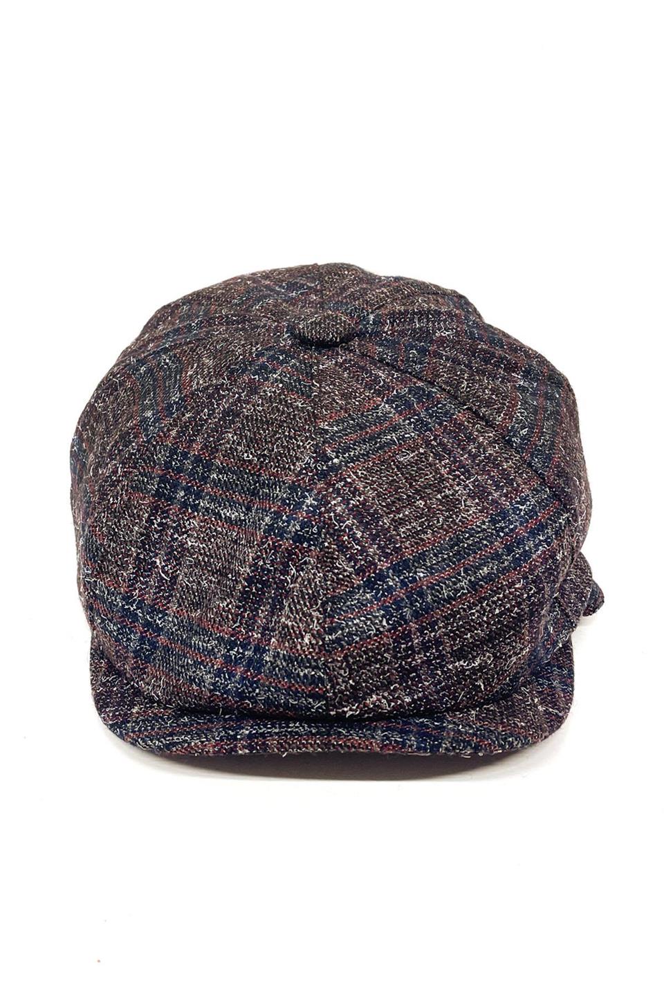 Kahverengi Yün Erkek Kasket Şapka KST52