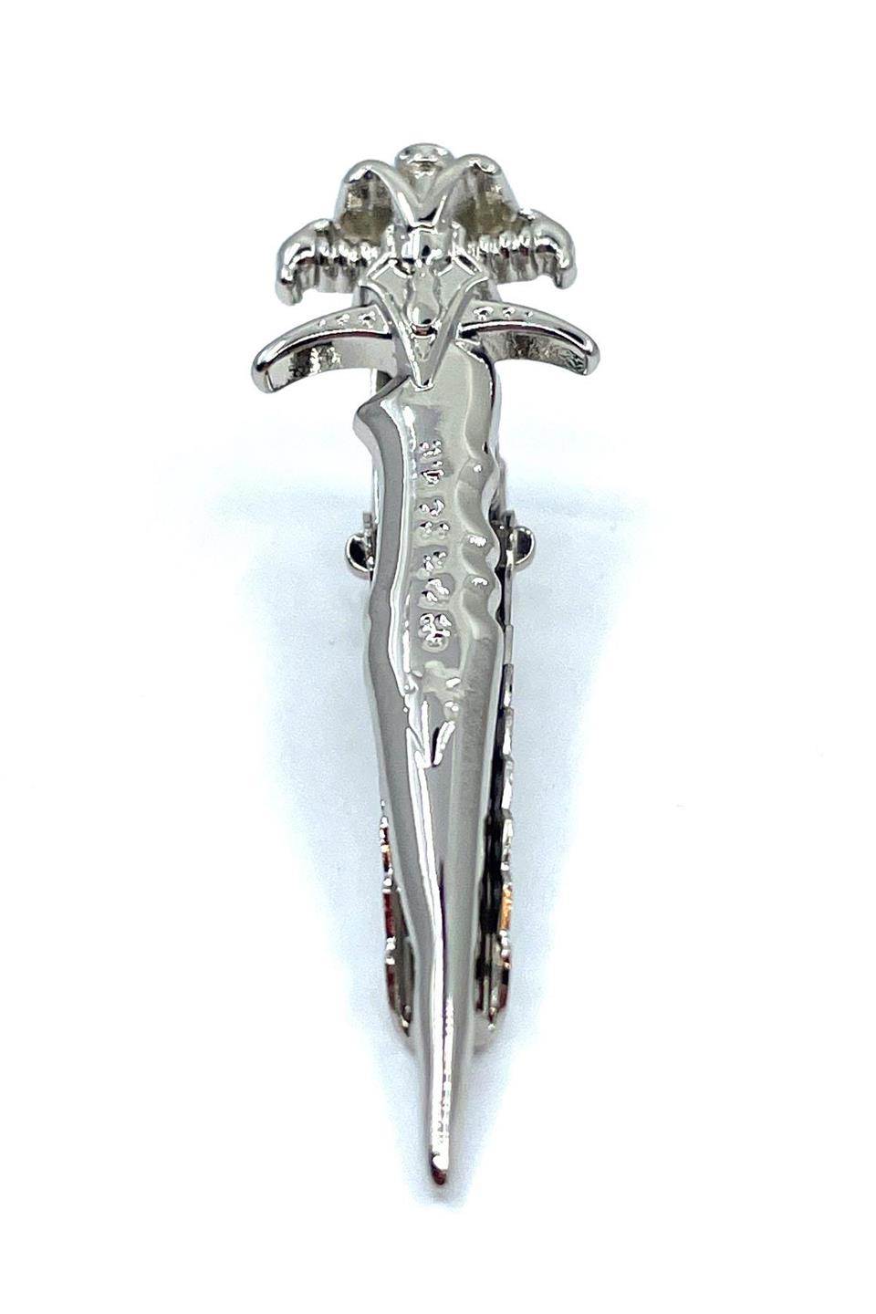 Kılıç Gümüş Rengi Kravat İğnesi KIY44