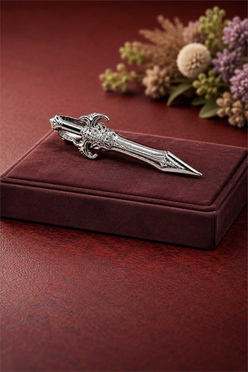 Kılıç Gümüş Renk Kravat İğnesi KIY792