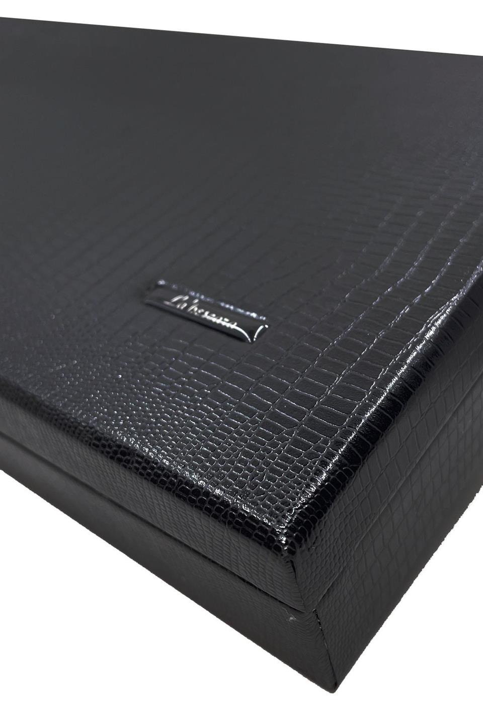 Kiremit İtalyan İpek Kravat Çelik Kol Düğmesi Erkek Hediye Seti SKS42