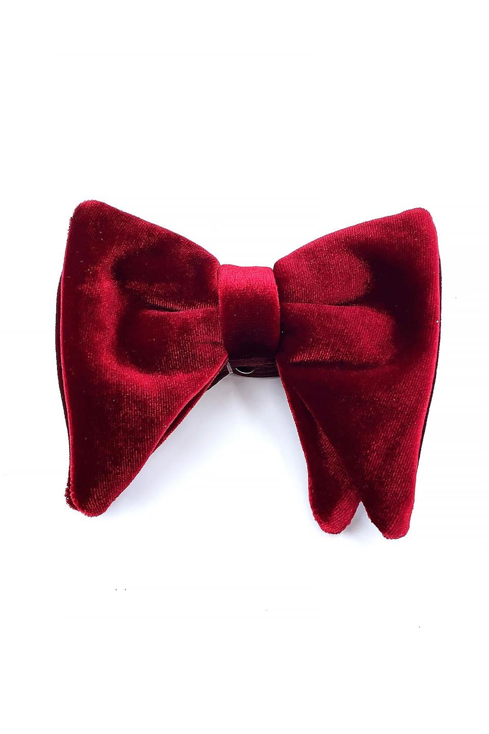 Kırmızı Büyük Kadife Papyon P1696