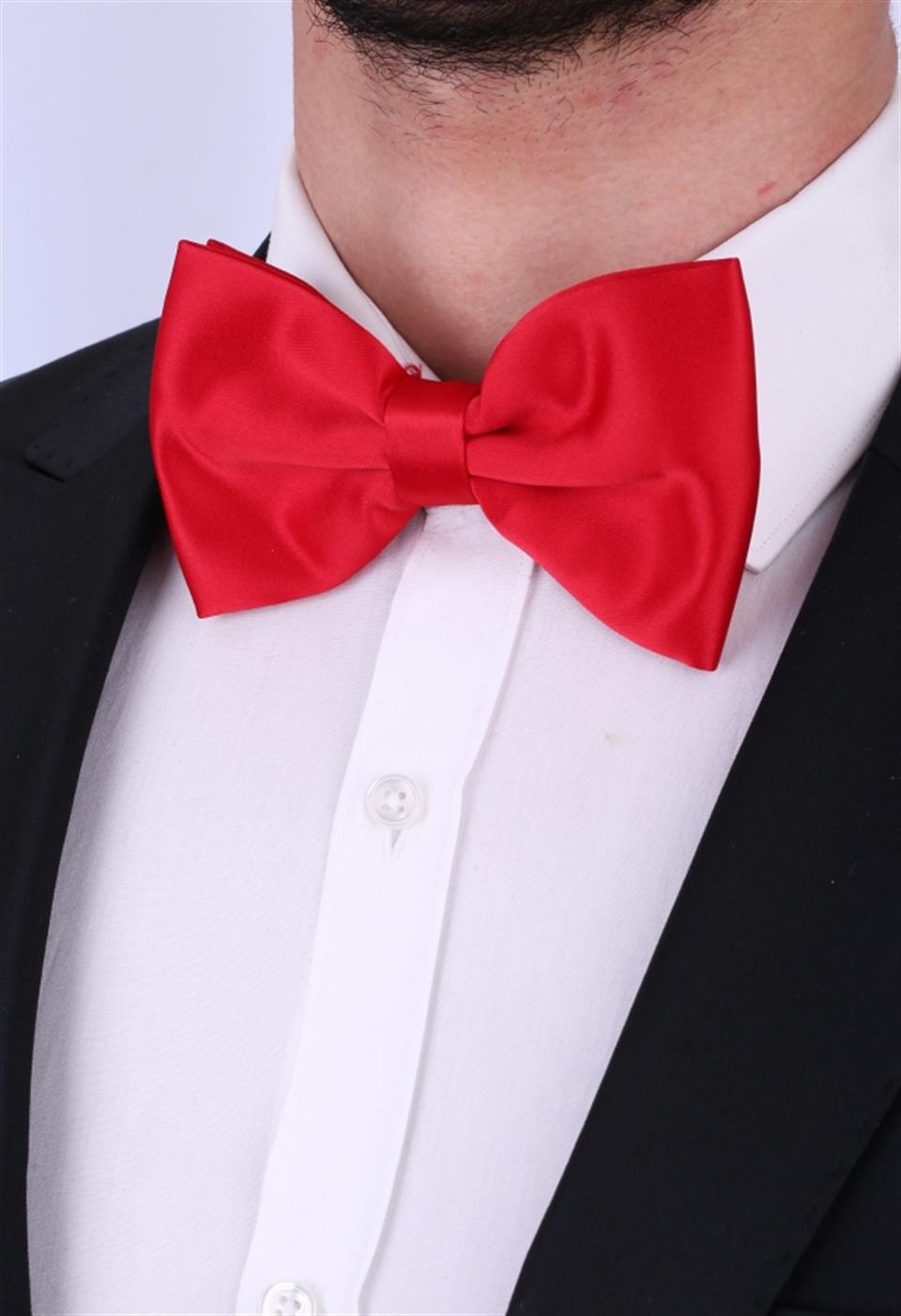 Kırmızı Büyük Saten Papyon SP24