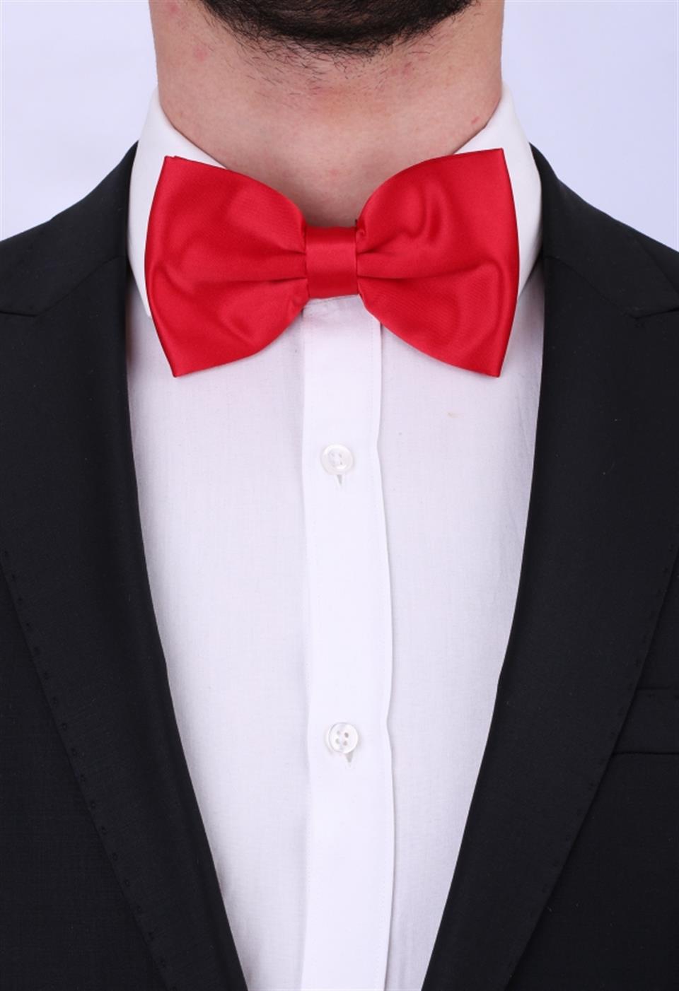 Kırmızı Büyük Saten Papyon SP24