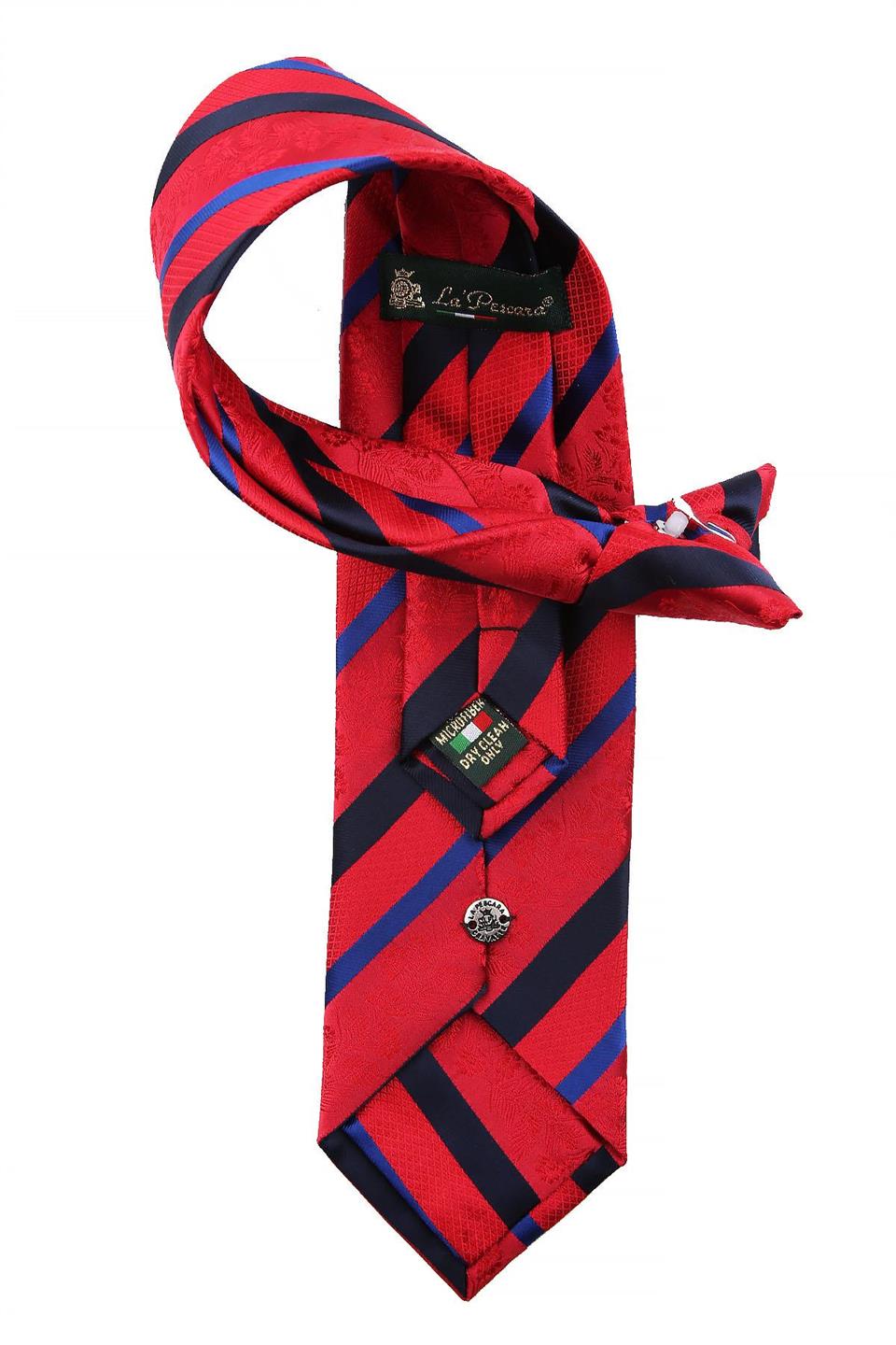 Kırmızı Çizgi Desen Klipsli Kravat KLP448