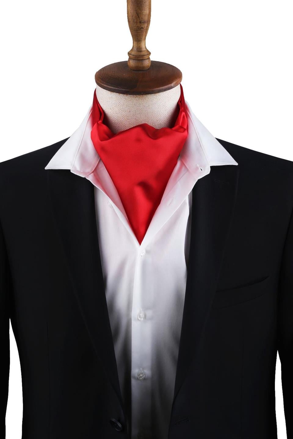Kırmızı Düz Ascot Fular K573