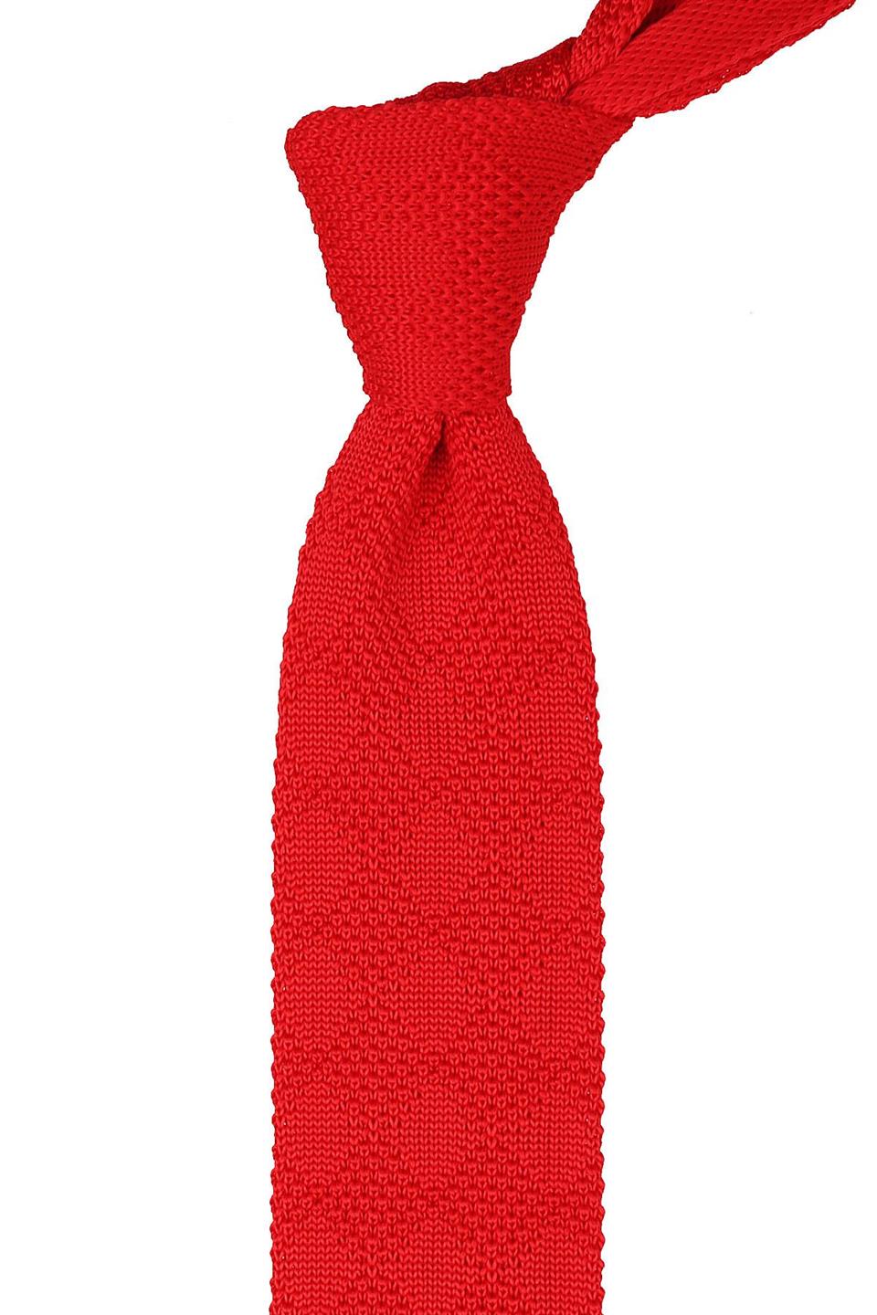 Kırmızı Düz  Örgü Kravat 8038