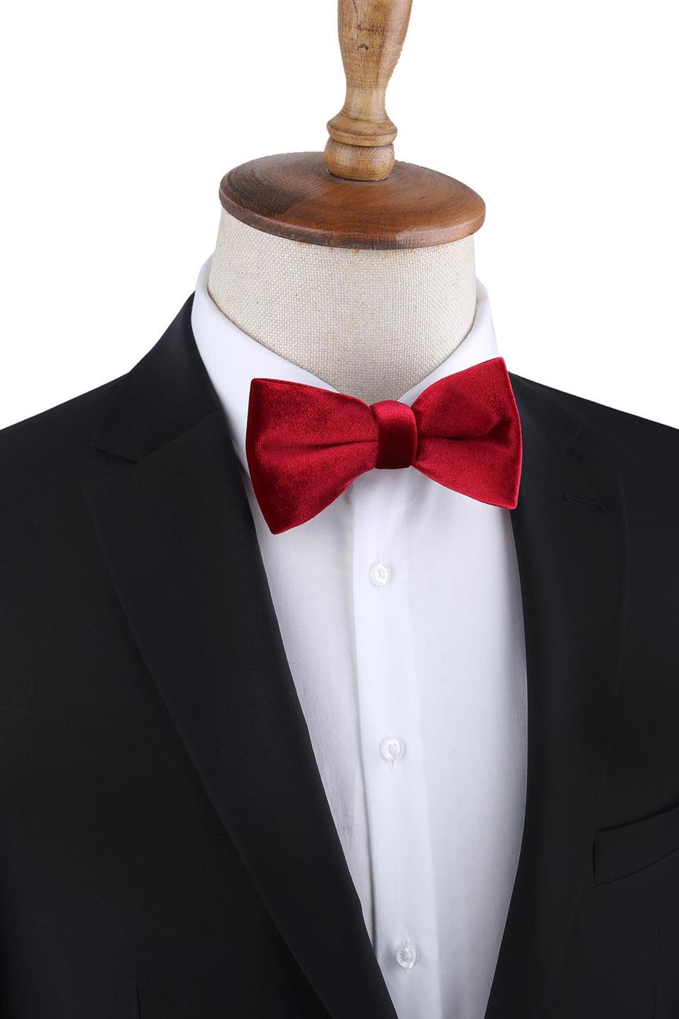 Kırmızı Kadife Papyon P1686