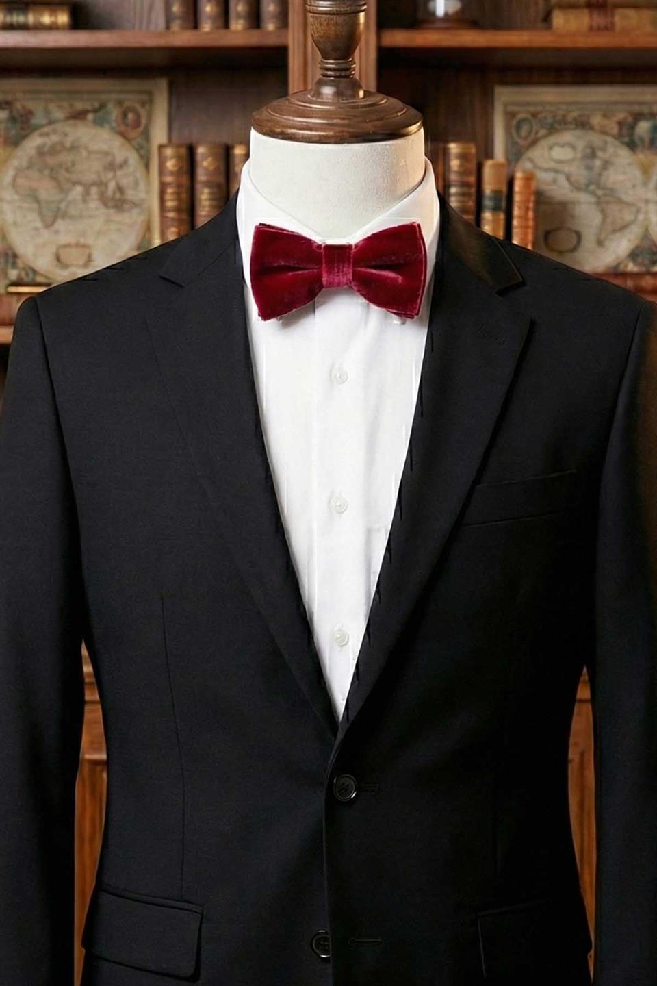 Kırmızı Kadife Papyon P495