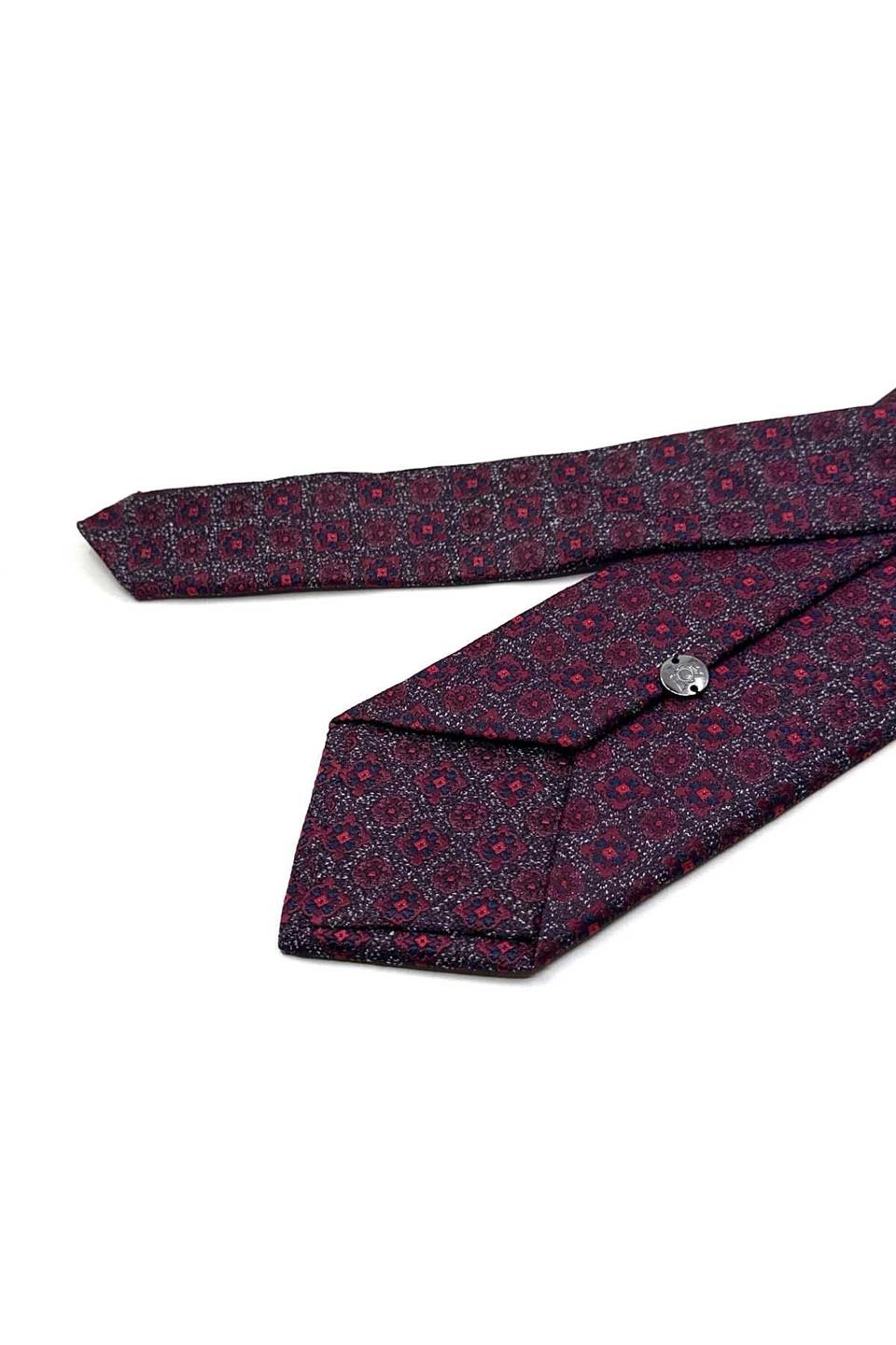 Kırmızı Kum Desen Mendilli Klasik Kravat KK13557