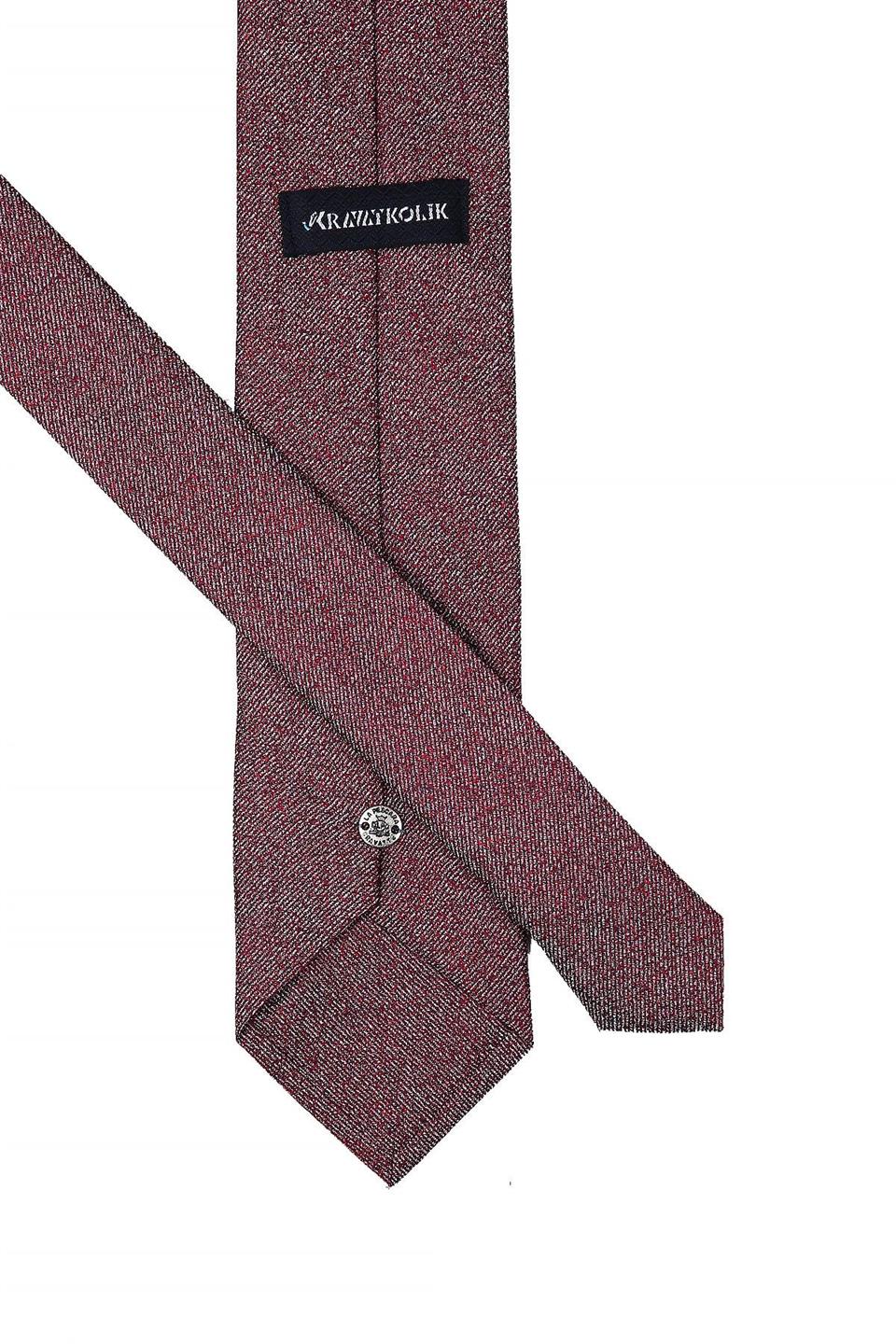 Kırmızı Kum Desen Mendilli Klasik Kravat KK10504