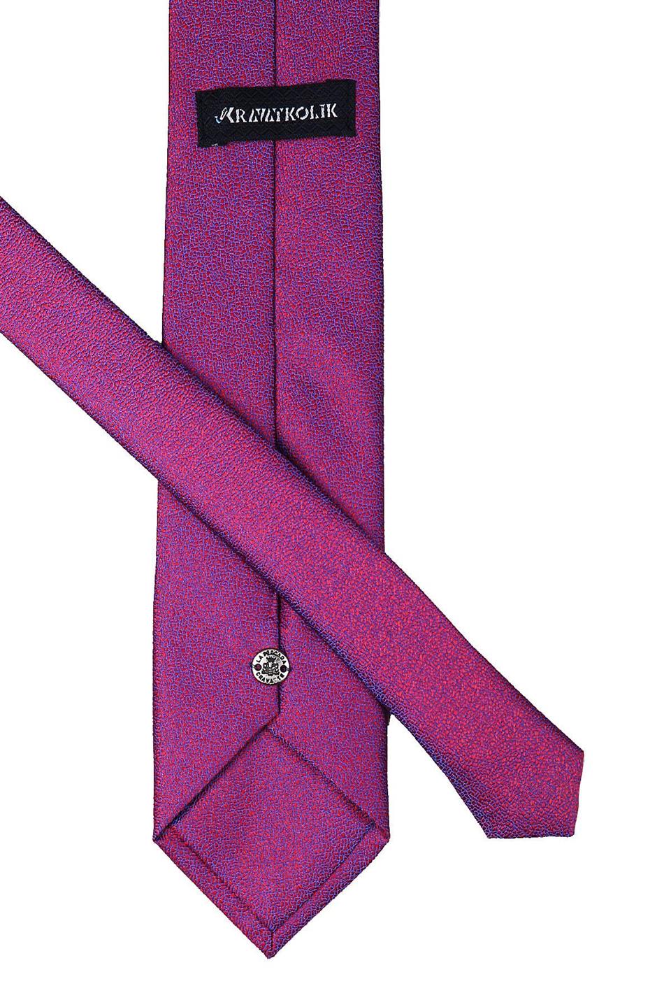 Kırmızı - Mavi Kum Desen Mendilli Klasik Kravat KK9742