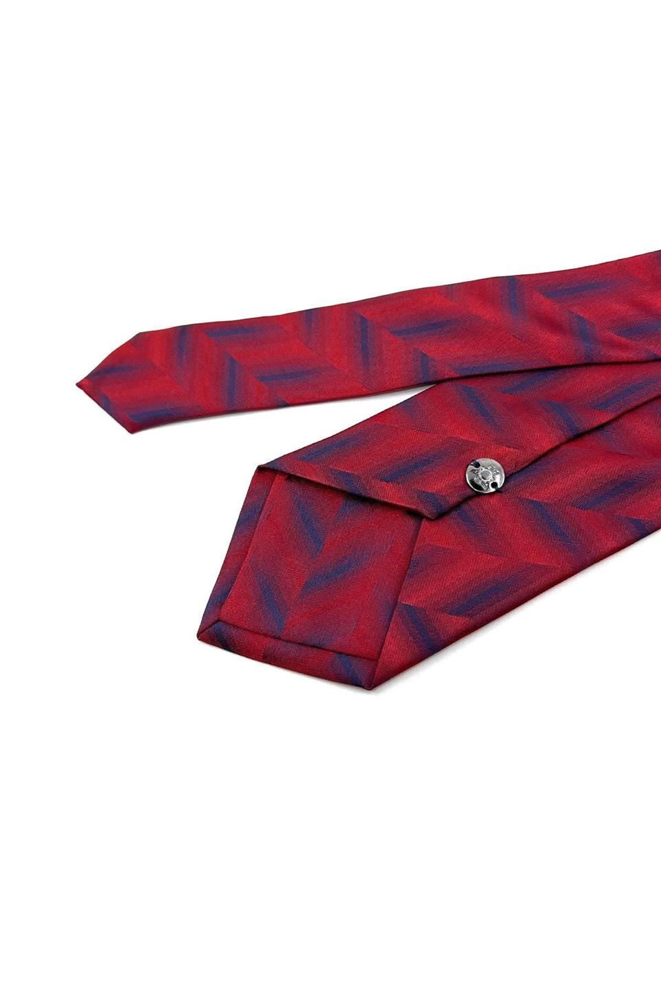 Kırmızı Motif Desen Mendilli Klasik Kravat KK11325