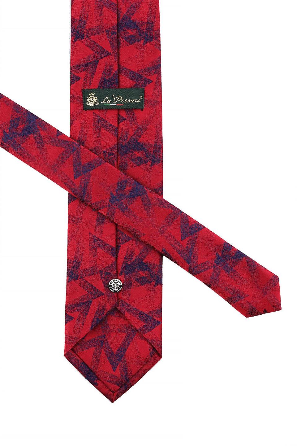 Kırmızı Motif Desen Mendilli Klasik Kravat KK10834