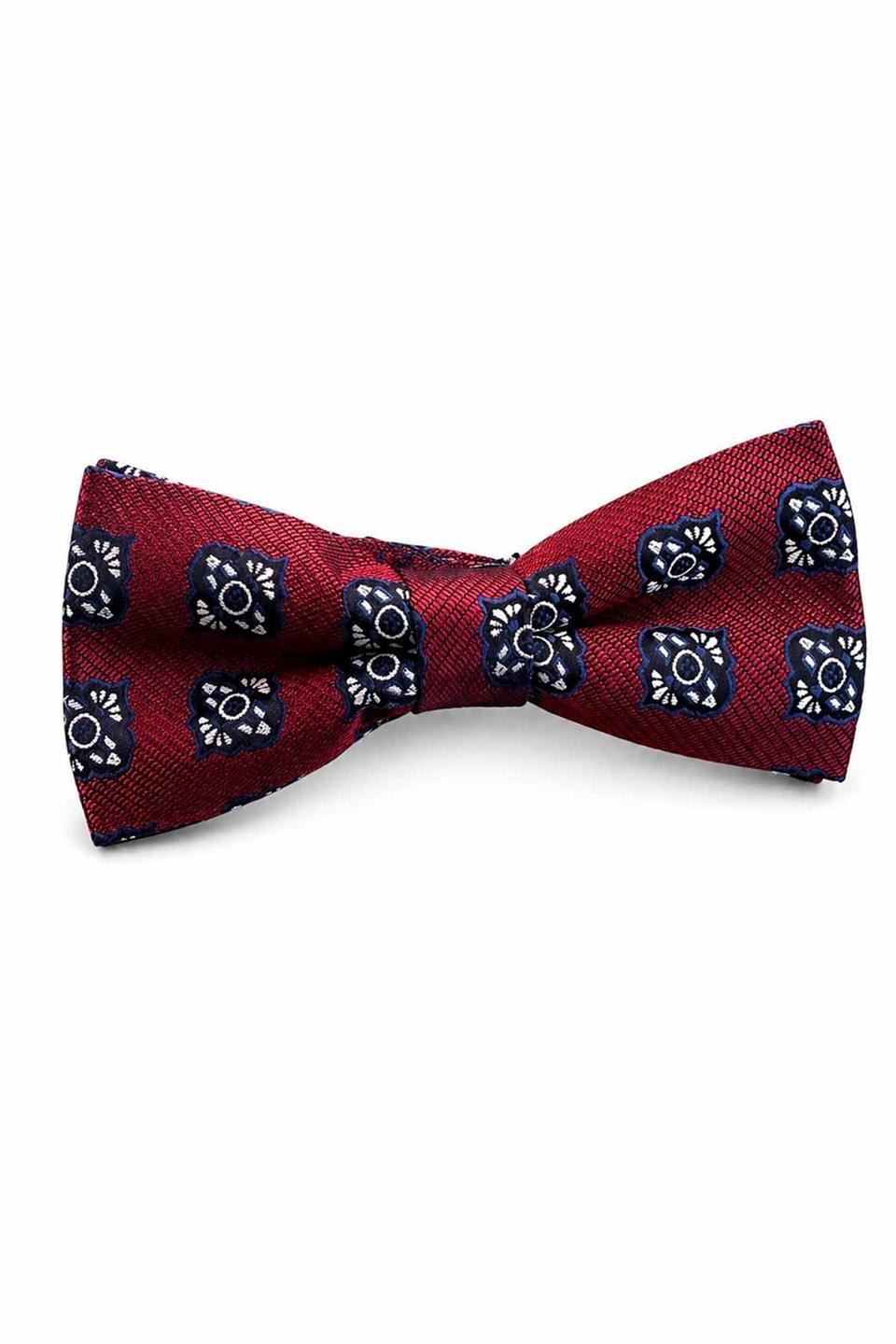Kırmızı Motif İpek Papyon SB208