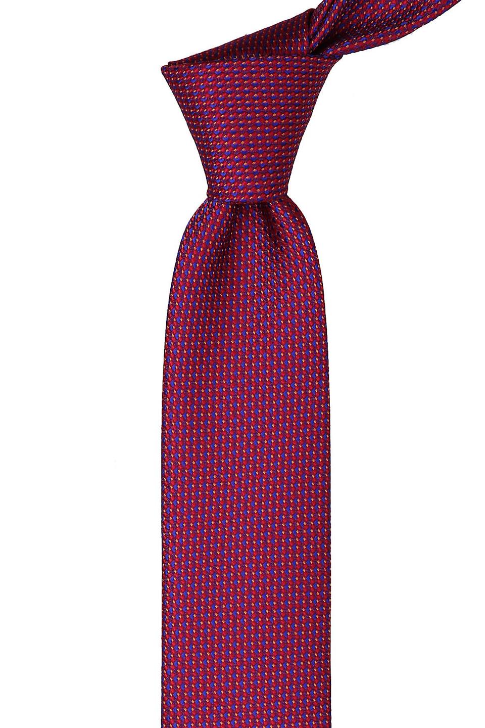 Kırmızı Nokta Desen Slim Kravat SK7333