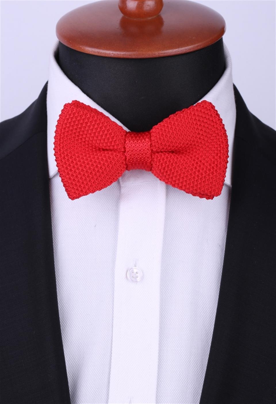 Kırmızı Örgü Papyon ÖR03