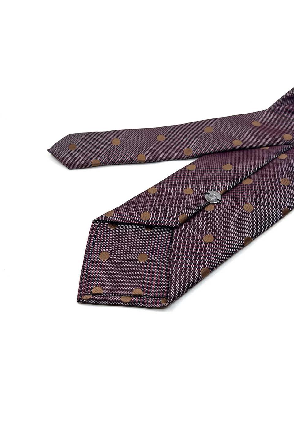 Kırmızı Puantiye Desen Mendilli Klasik Kravat KK13592