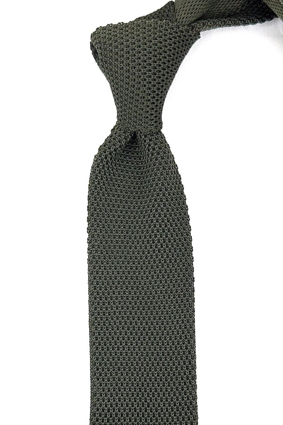 Köknar Yeşili Düz Örgü Kravat ÖR8352