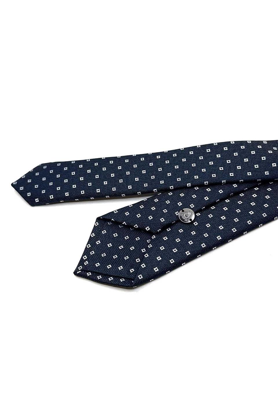 Koyu Lacivert Küçük Desen Slim Kravat SK8050