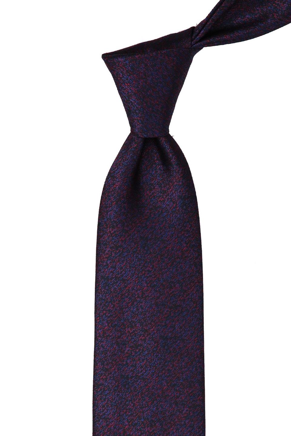 Koyu Lacivert Kum Desen Mendilli Klasik Kravat KK10443