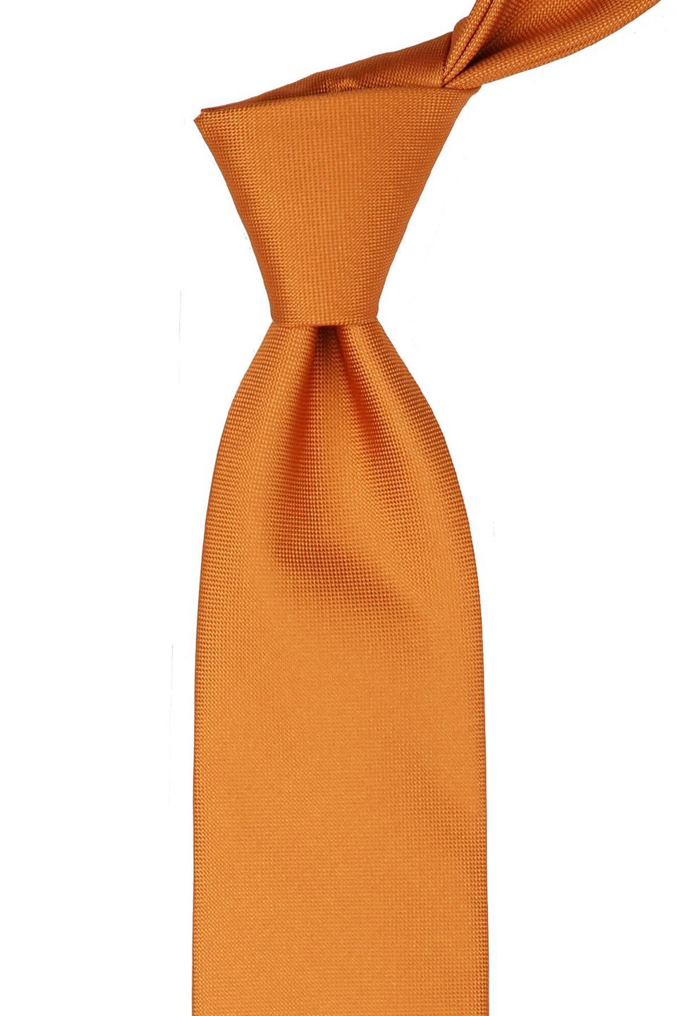 Koyu Sarı Nokta Desen Mendilli Klasik Kravat KK9207