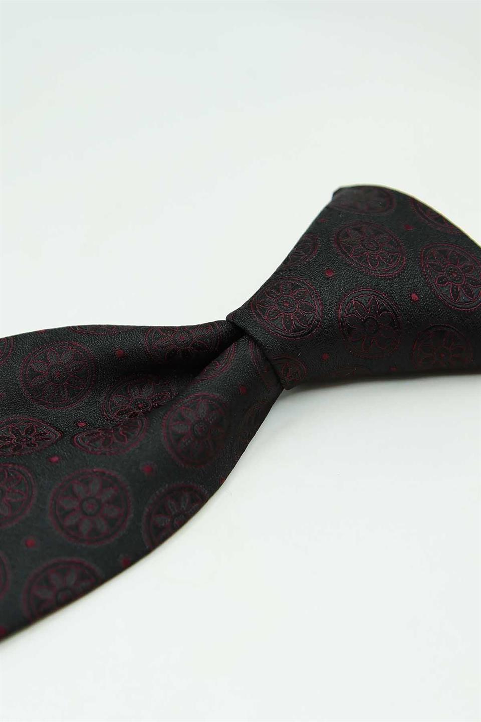 Koyu Yeşil Motif Kravat