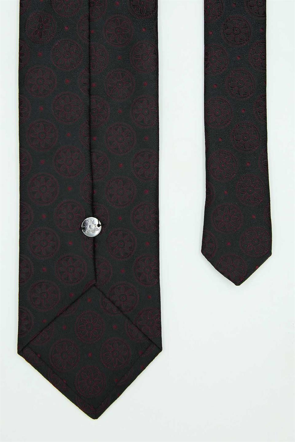 Koyu Yeşil Motif Kravat