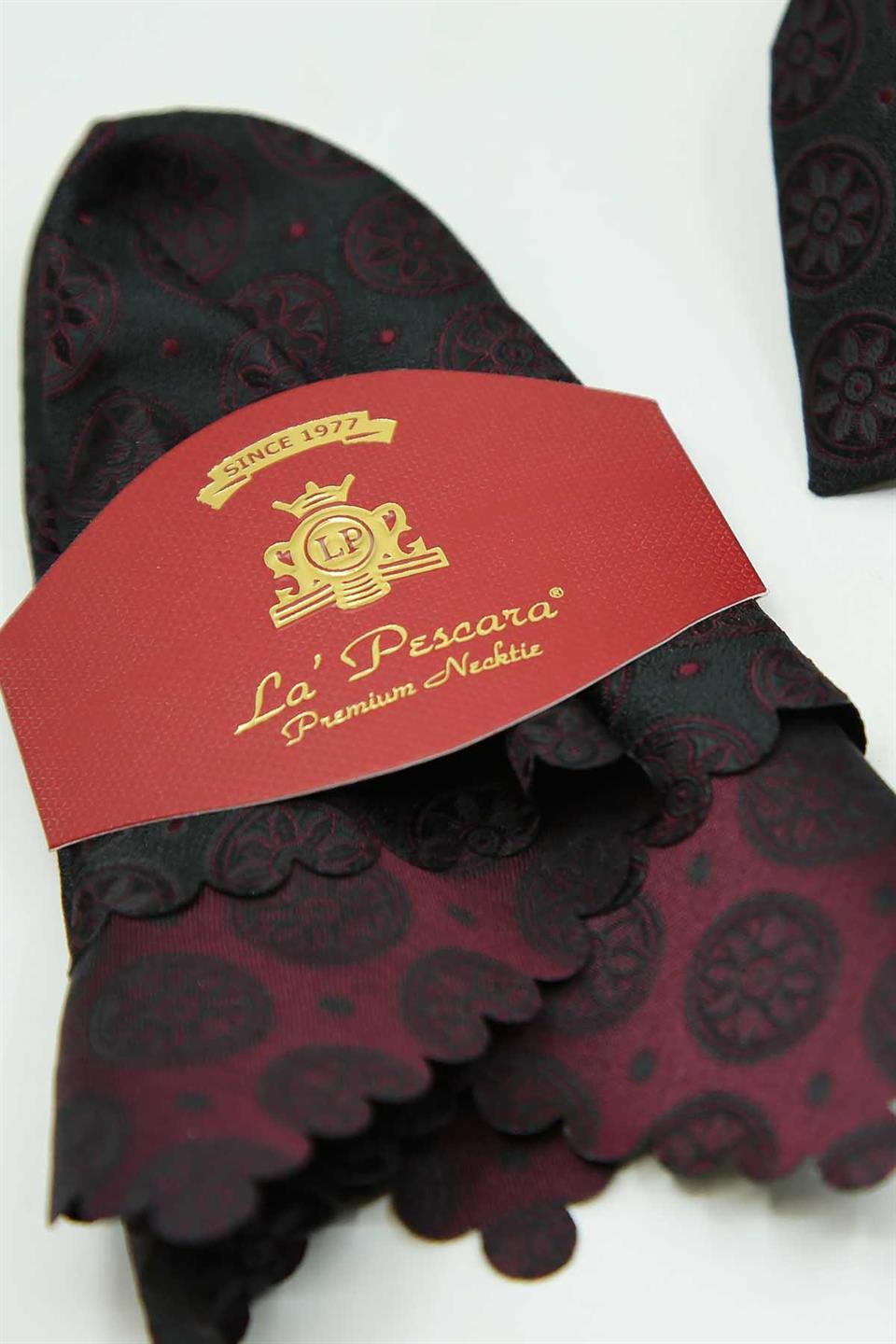 Koyu Yeşil Motif Kravat