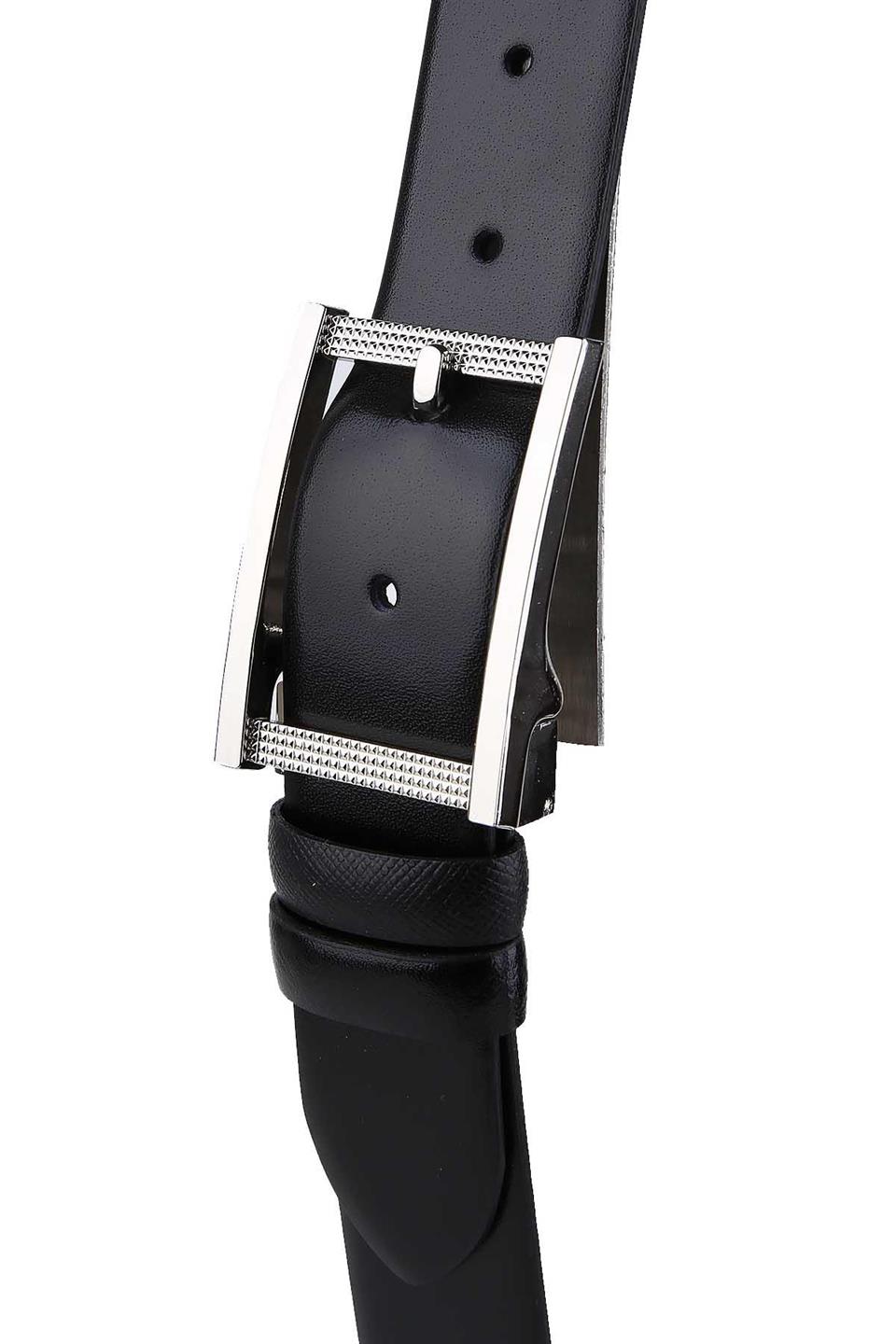 Kravatkolik Çift Taraflı Klasik Siyah Deri Kemer 1000S