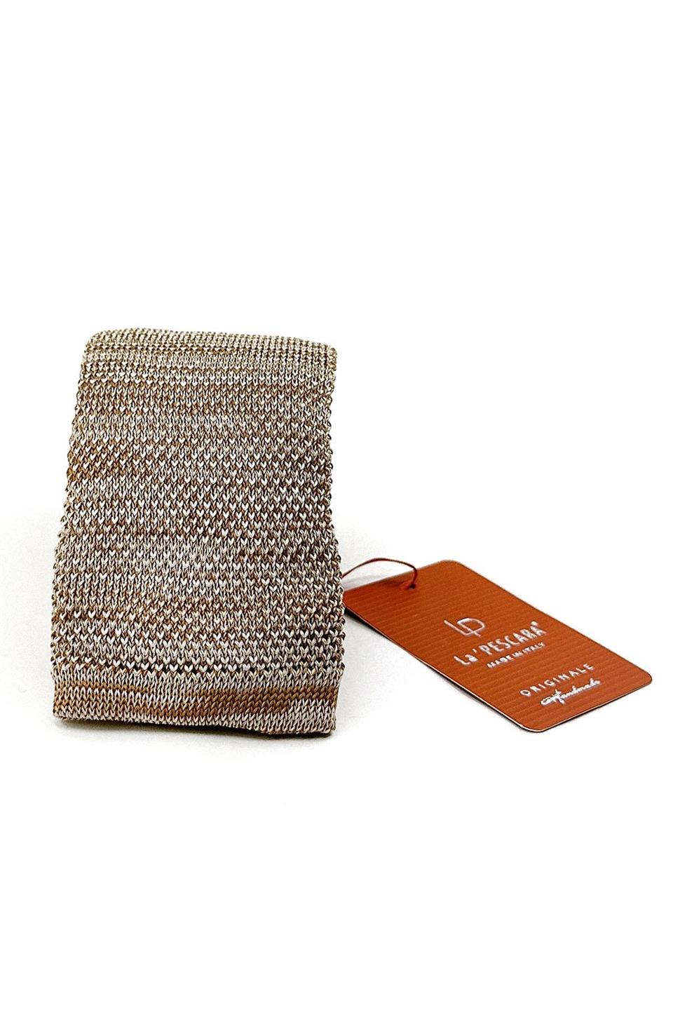 Krem - Bej Kırçıllı Örgü Kravat ÖR8365