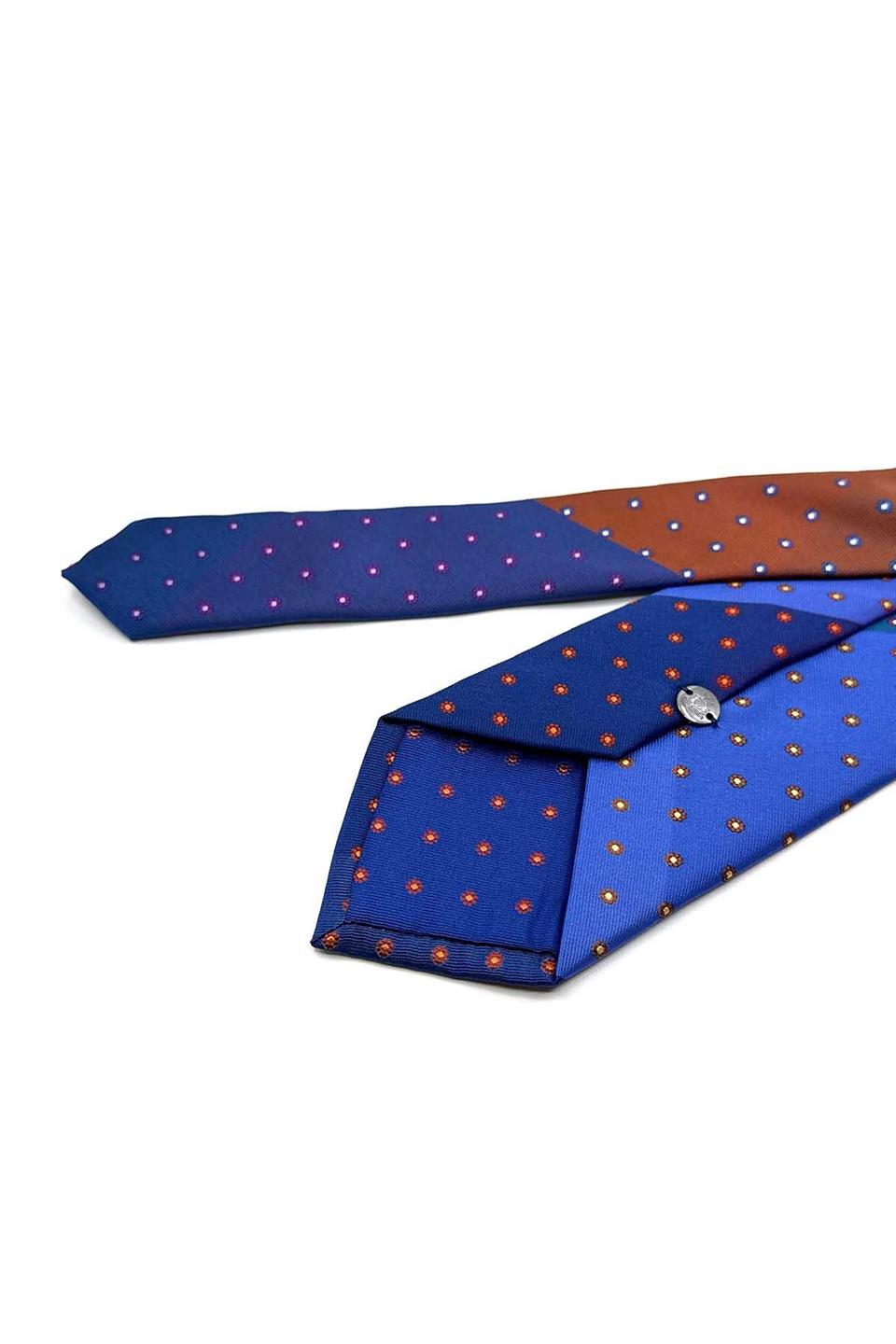 Küçük Desen Çok Renkli Patchwork Klasik Kravat KK13378