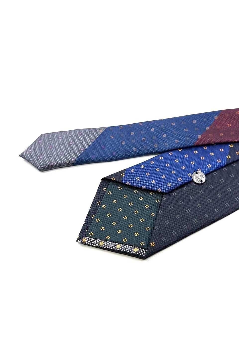 Küçük Desen Çok Renkli Patchwork Kravat KK13236