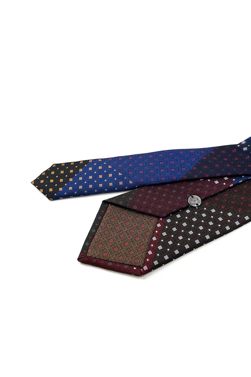 Küçük Desen Çok Renkli Patchwork Kravat KK13275