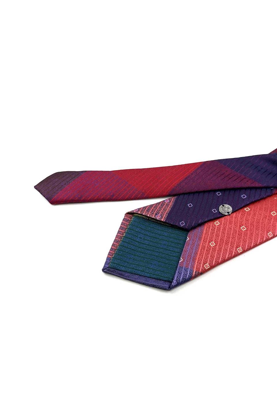 Küçük Desen Çok Renkli Patchwork Kravat KK13239