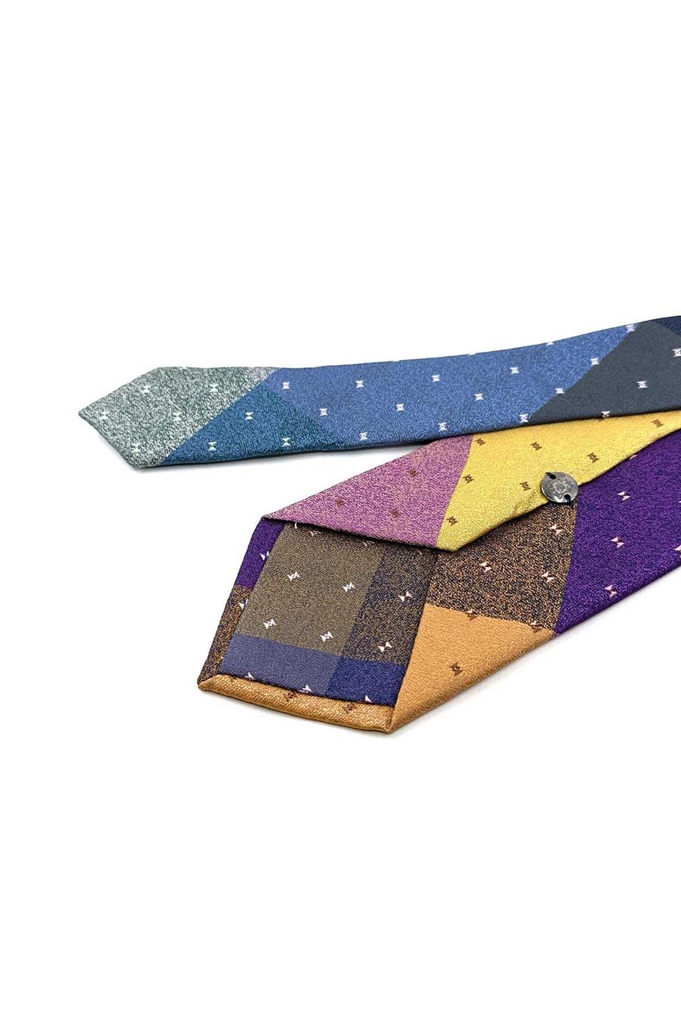 Küçük Desen Çok Renkli Patchwork Kravat KK13292