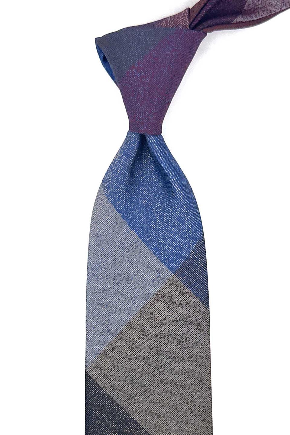 Kum Desen Çok Renkli Patchwork Klasik Kravat KK12191