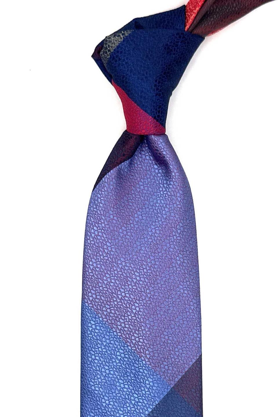 Kum Desen Çok Renkli Patchwork Klasik Kravat KK12778