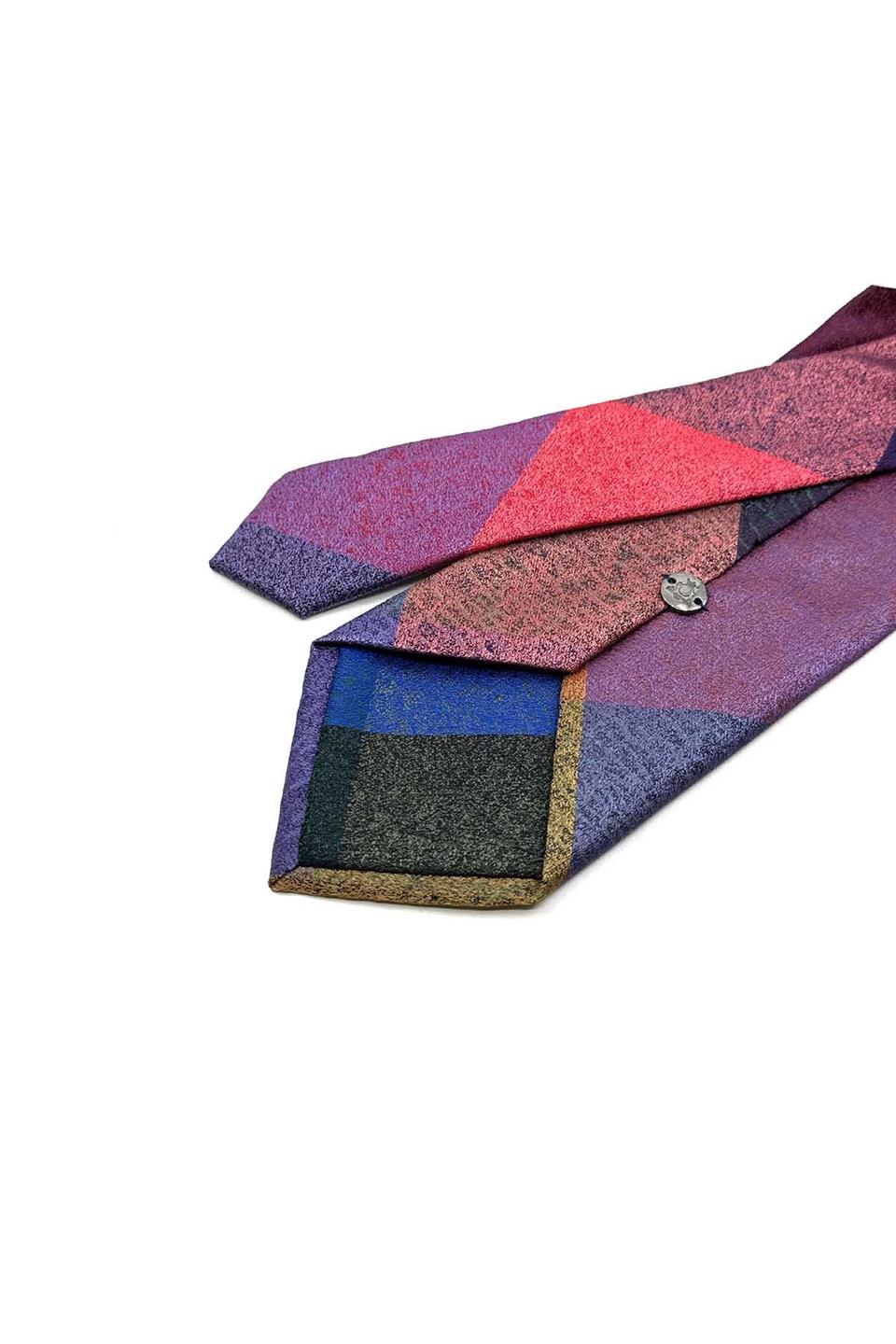 Kum Desen Çok Renkli Patchwork Klasik Kravat KK13375