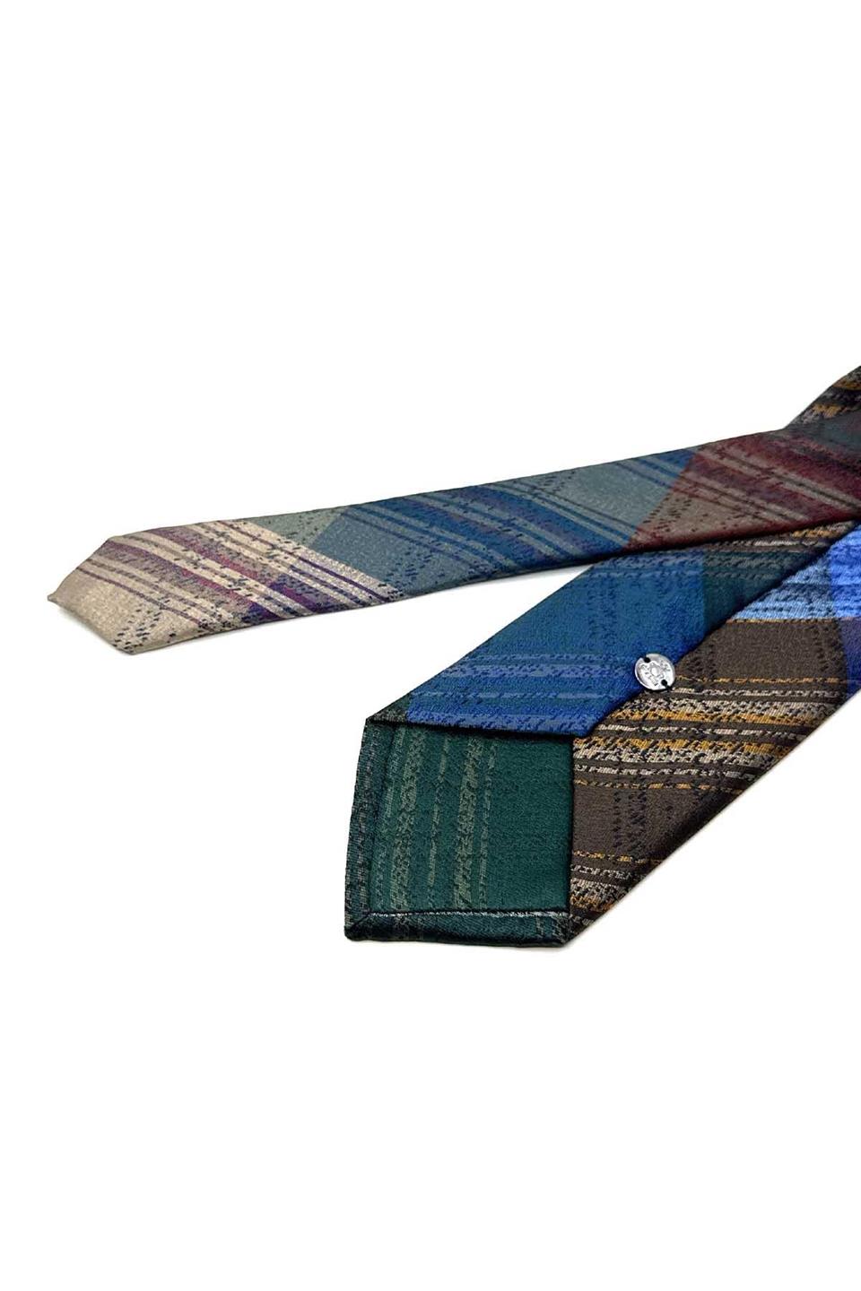 Kum Desen Çok Renkli Patchwork Klasik Kravat KK12790