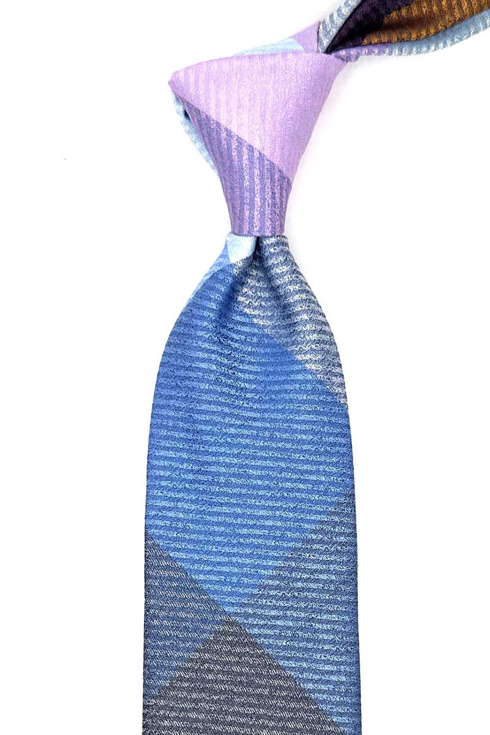 Kum Desen Çok Renkli Patchwork Klasik Kravat KK12786