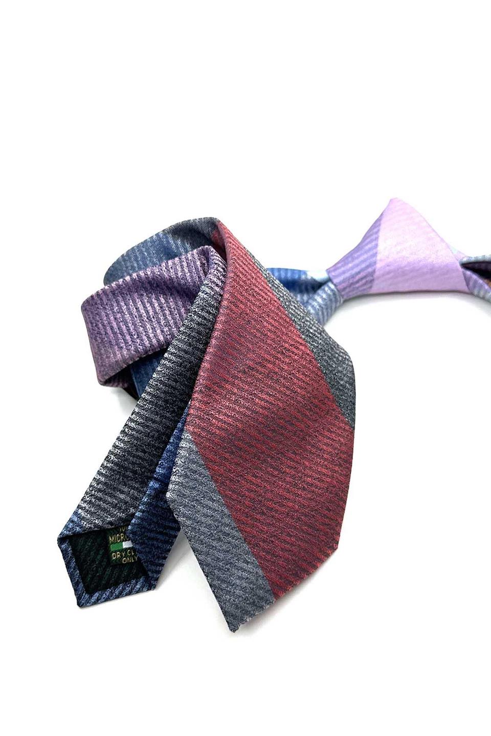 Kum Desen Çok Renkli Patchwork Klasik Kravat KK12786