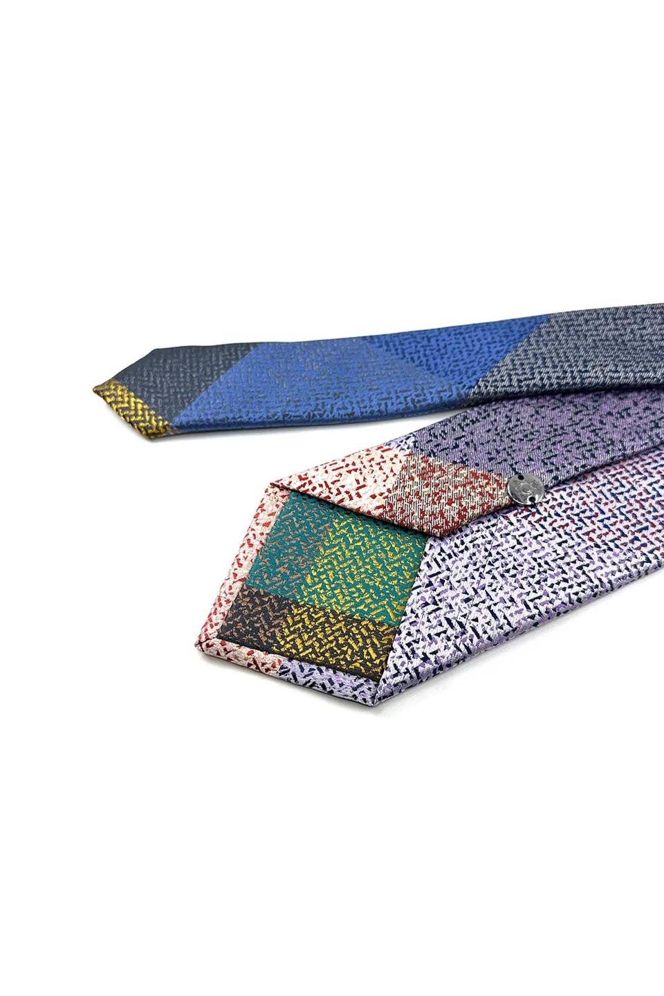 Kum Desen Çok Renkli Patchwork Kravat KK13284